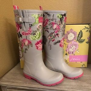 Joules Womens 'Welly' print Rain Boots Size 7